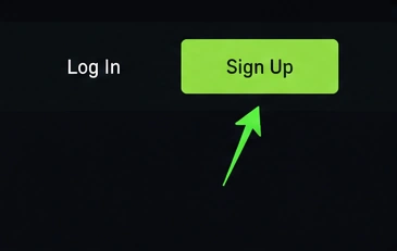 اوربیت  — گام 1: کلیک روی گزینه Sign Up